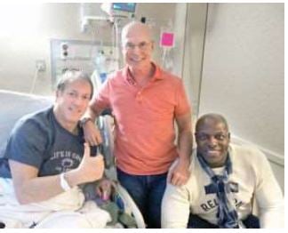 NFL Hall of Fame Quarterback Jim Kelly in hospital, visited by his buddy Dr Joe Niamtu