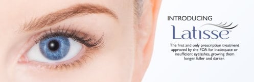 Introducing Latisse. The first and only prescription treatment approved by the FDA for eyelashes, growing them longer, fuller and darker.