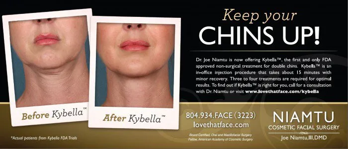 Dr Joe Niamtu is now offering Kybella, the first and only FDA approved non-surgical treatment for double chins. Kybella is an in-office injection procedure that takes about 15 minutes with minor recovery