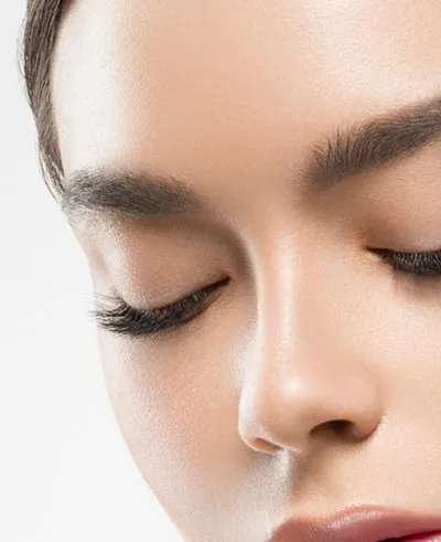 closeup of woman's face
