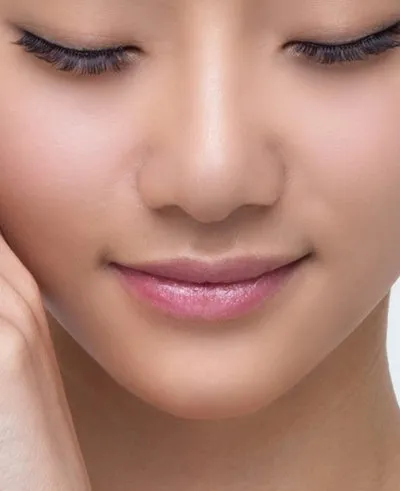 closeup of woman's face