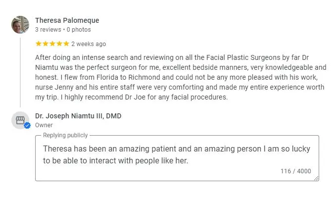 Cosmetic Facial Surgery Review for Richmond practice of Dr. Niamtu
